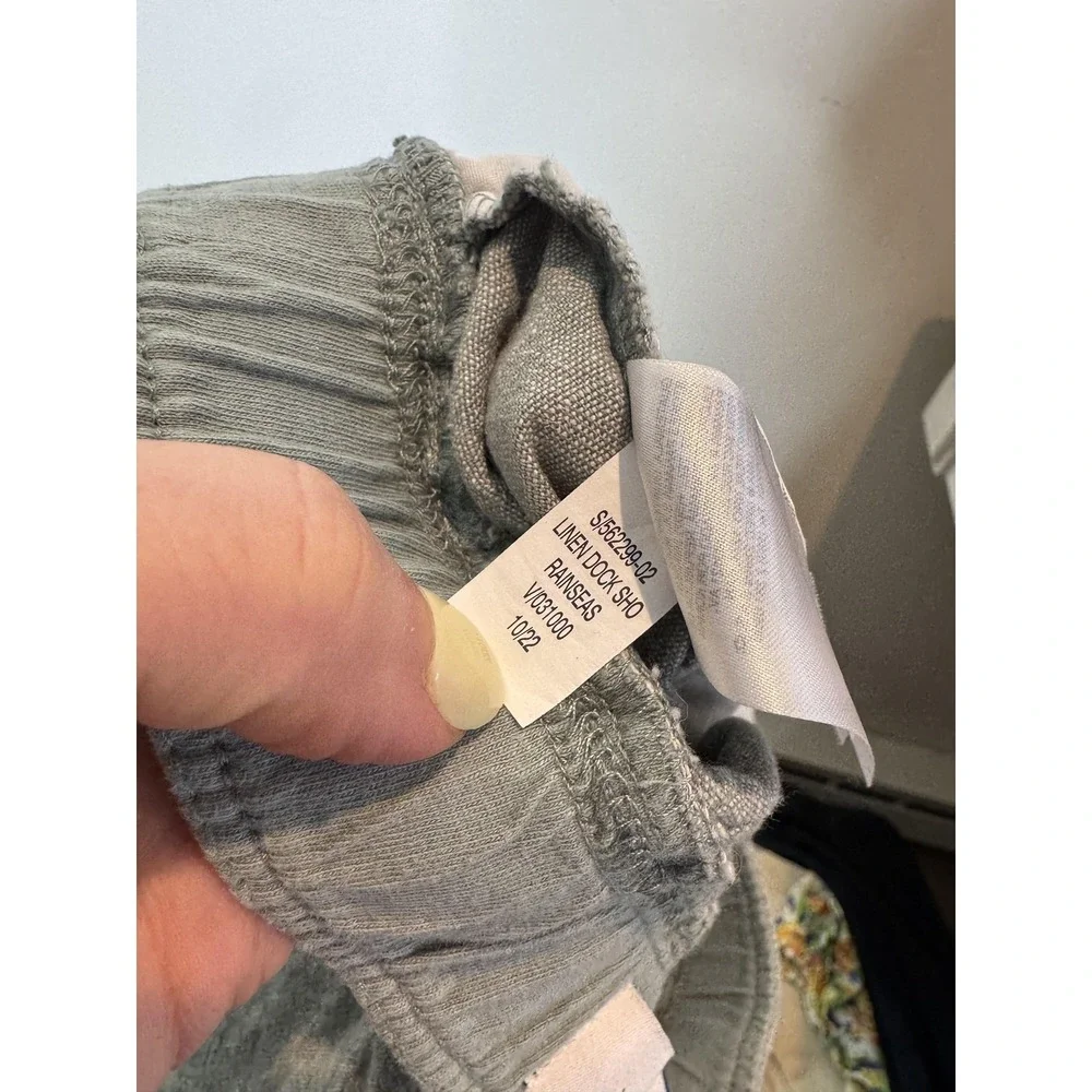 Old Navy Shorts Kids 10-12 Gray Linen Chambray Chino Elastic‎ Waist Drawstring